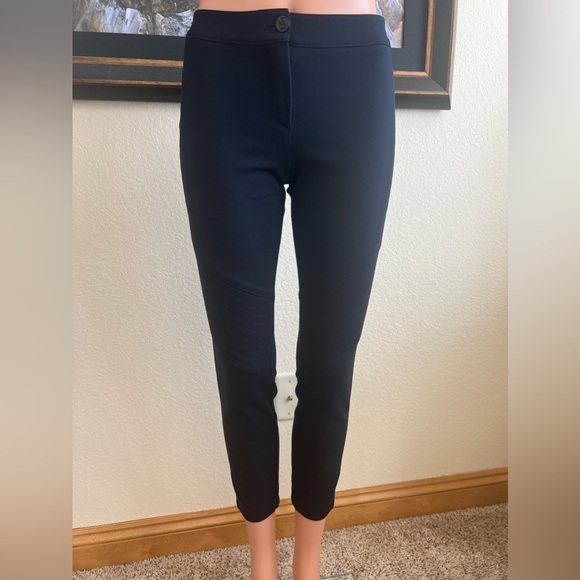 Laurel Navy Moto Pants Size 6 - Picture 2 of 10